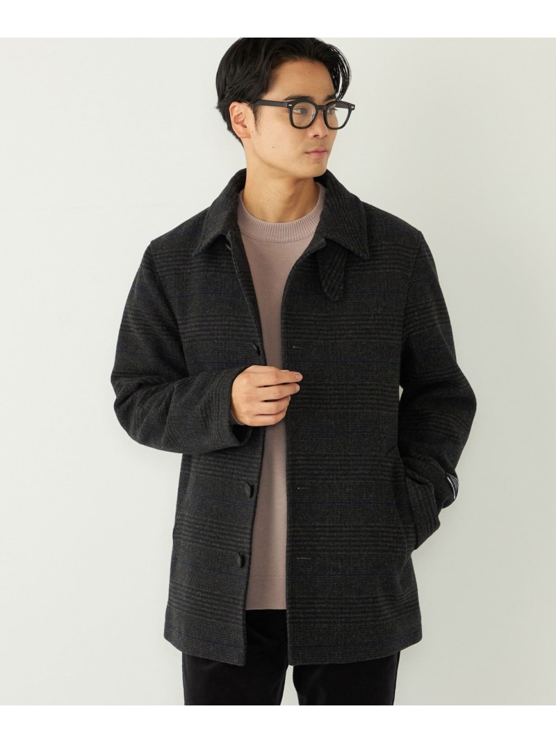 SHIPS Colors:ホロウ ウール シングルピーコート SHIPS Colors シップス ジャケット・アウター ピーコート ネイビー グレー【送料無料】[ Fashion]｜SHIPS　シップス