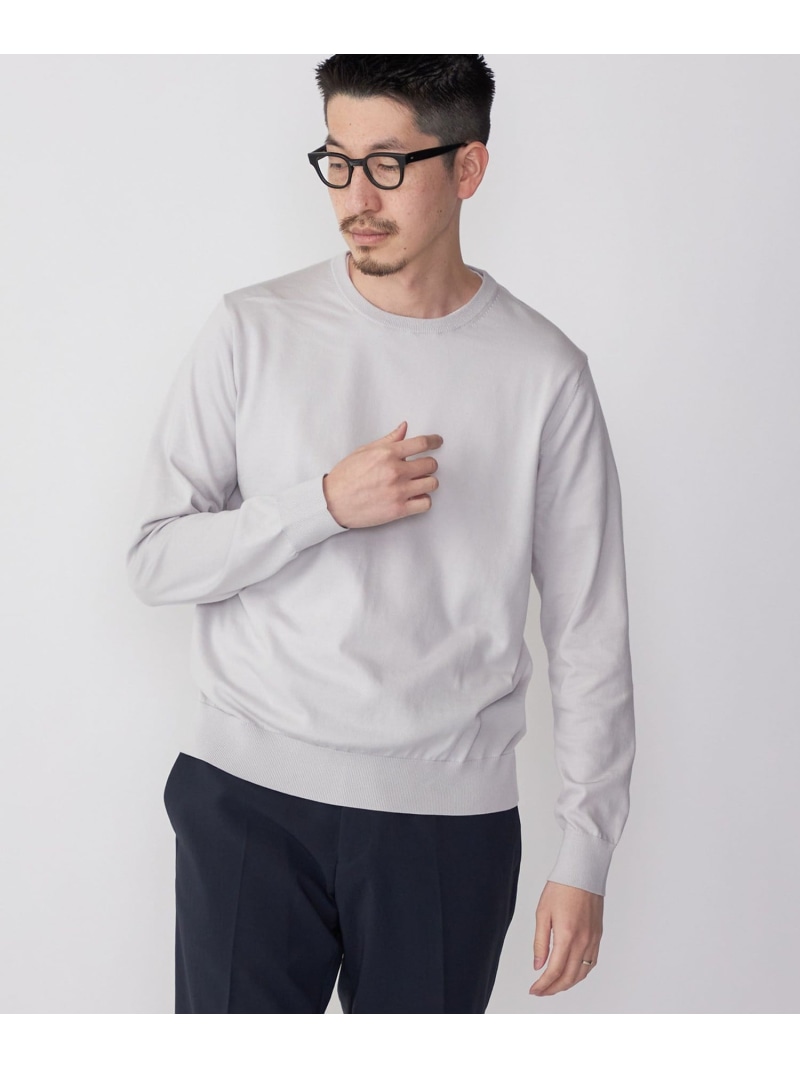 【SALE／60%OFF】SHIPS: シーアイランド 綿織物 クールネック 無地 編み物 SHIPS MEN シップス トップス 編み物 緑であること 黄色 薄墨色 青碧 米国海軍【RBA_E】【貨物輸送無料】[ Fashion]