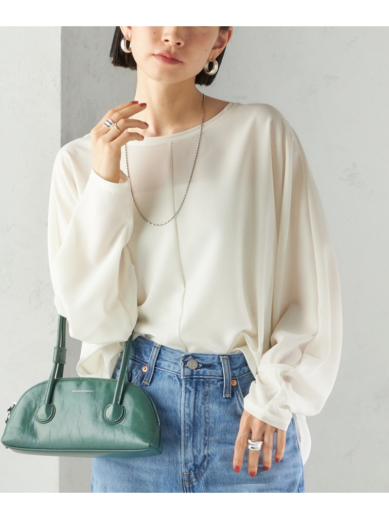 【SALE／30%OFF】＜手洗い可能＞前後 2WAY シアー ドルマン ブラウス SHIPS WOMEN シップス トップス シャツ・ブラウス ホワイト ブラック【RBA_E】【送料無料】[ Fashion]｜SHIPS　シップス