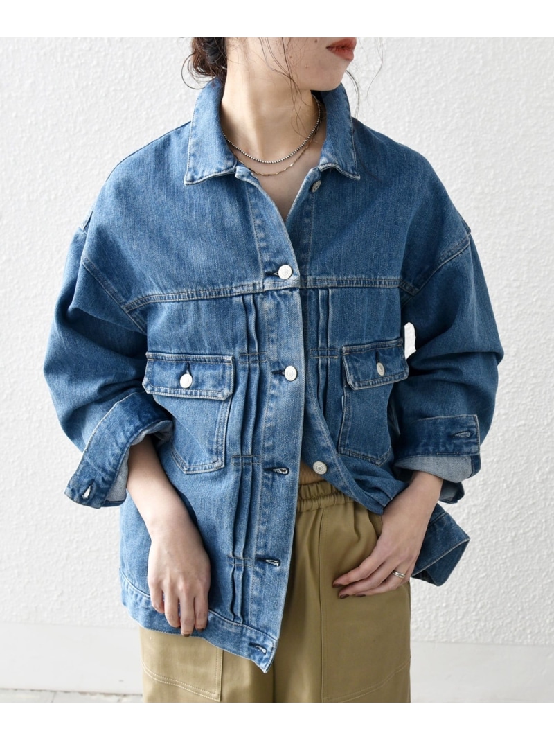 SHIPS any:＜洗い濯ぎ機能力のある＞ジーンズ 上衣[SHIPS any DENIM] SHIPS any シップス ジャケット・アウター ジーンズ上衣 青碧 米国海軍【貨物輸送無料】[ Fashion]