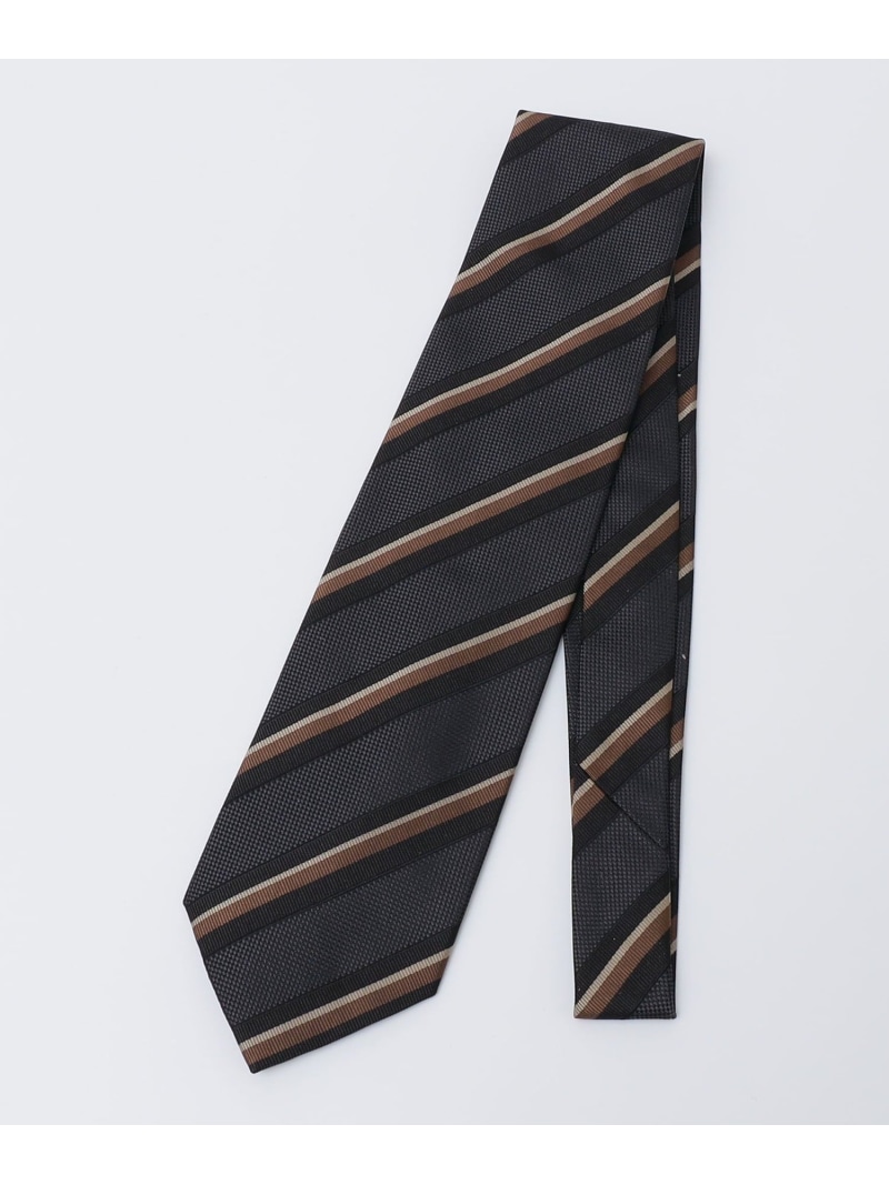 【SALE／40%OFF】Holliday&Brown: シルク バスケット ストライプ ネクタイ SHIPS MEN シップス スーツ・フォーマル ネクタイ・蝶ネクタイ ブラウン【RBA_E】【送料無料】[ Fashion]