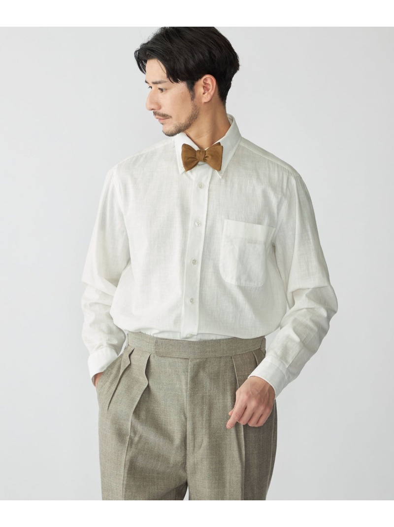 【SALE／40%OFF】【SHIPS別注】Salvatore Piccolo: セルビッジデニム ボタンダウン シャツ SHIPS MEN シップス トップス シャツ・ブラウス ホワイト【RBA_E】【送料無料】[ Fashion]