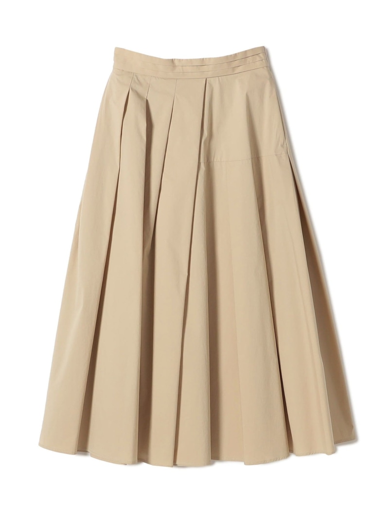 SHIPS Primary Navy Label:＜手洗い可能＞アシメ タック スカート SHIPS WOMEN シップス スカート ロング・マキシスカート ベージュ ブラック ネイビー【送料無料】[ Fashion]