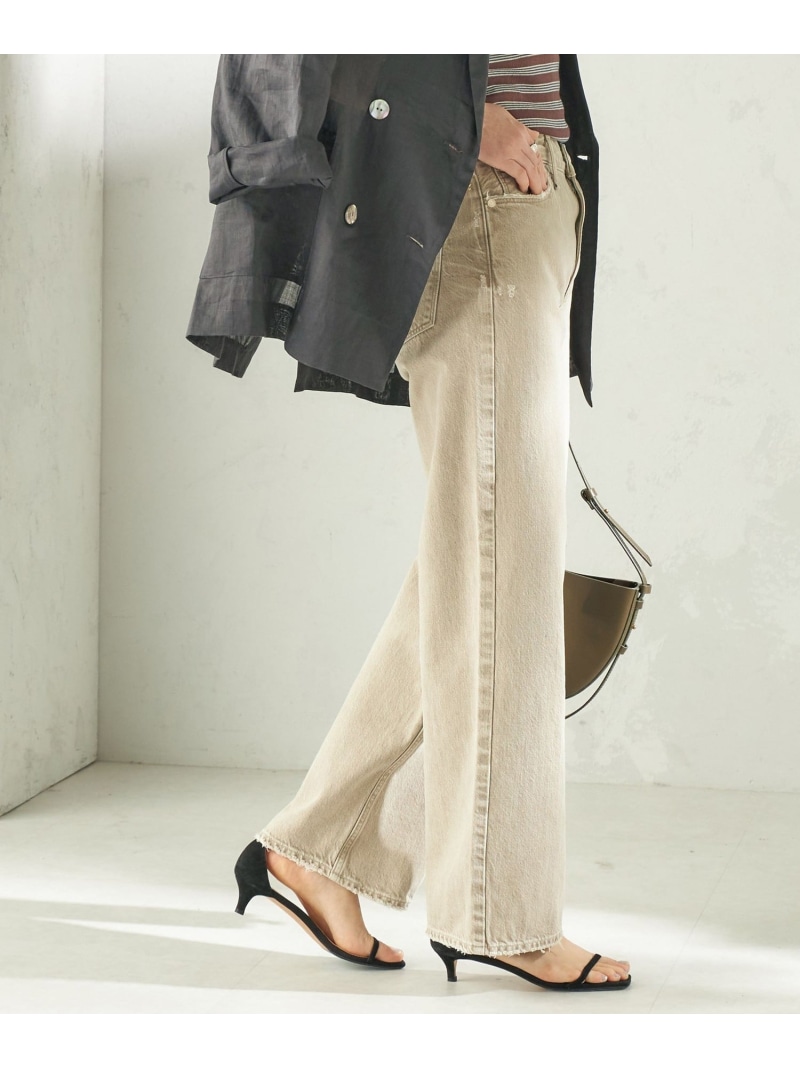 【SALE／30%OFF】upper hights:THE NIECE MID-RIS SHIPS WOMEN シップス パンツ ジーンズ・デニムパンツ ベージュ【RBA_E】【送料無料】[ Fashion]｜SHIPS　シップス