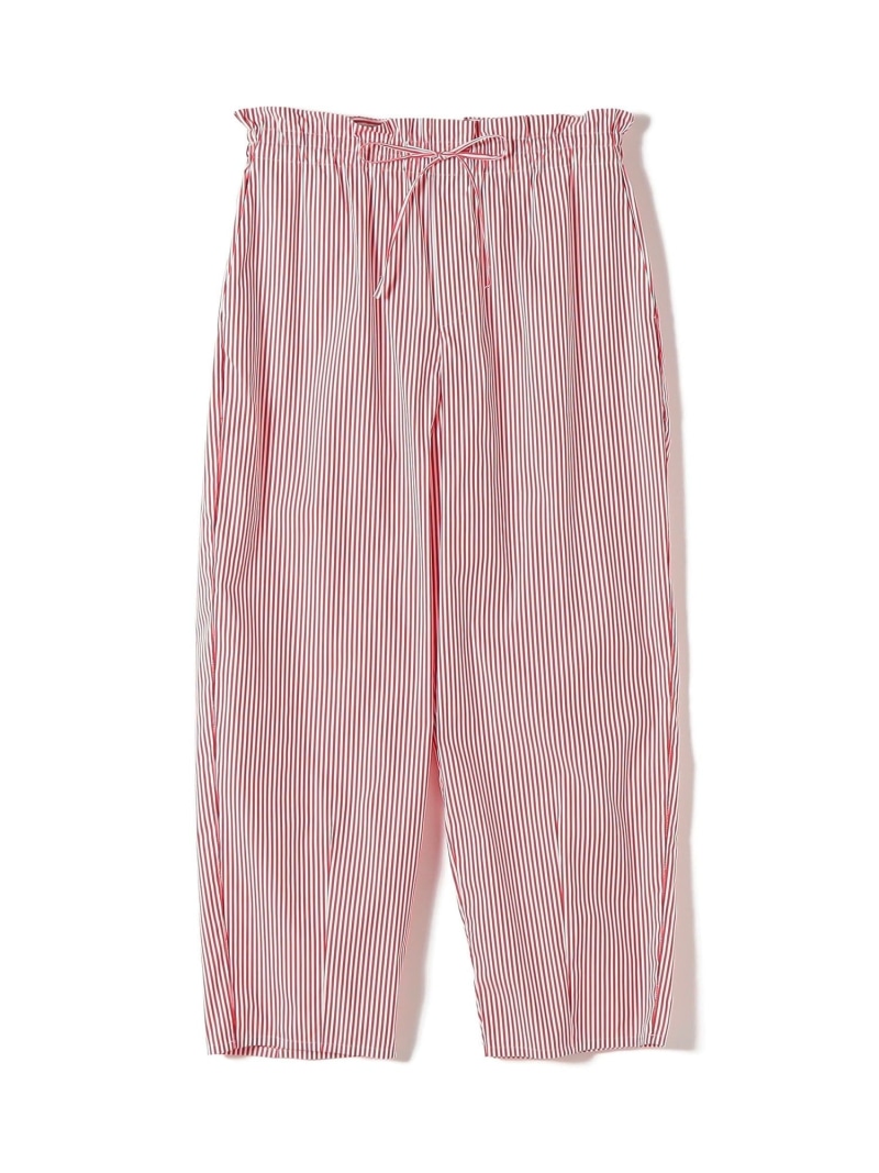 SHIPS Primary Navy Label:＜手洗い可能＞綿 ナイロン ストライプ パンツ SHIPS WOMEN シップス パンツ その他のパンツ ネイビー レッド【送料無料】[ Fashion]