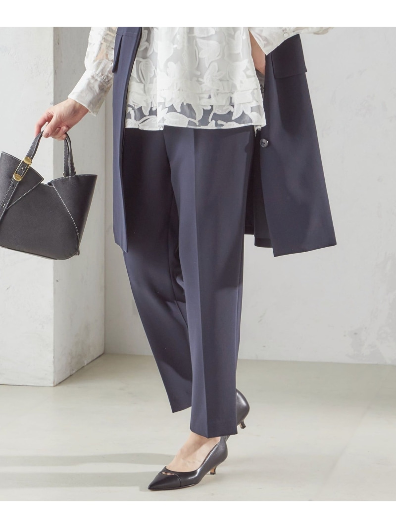 【SALE／50%OFF】＜手洗い可能＞トリアセテート混 テーパード パンツ(セットアップ対応) SHIPS WOMEN シップス パンツ その他のパンツ ネイビー【RBA_E】【送料無料】[ Fashion]