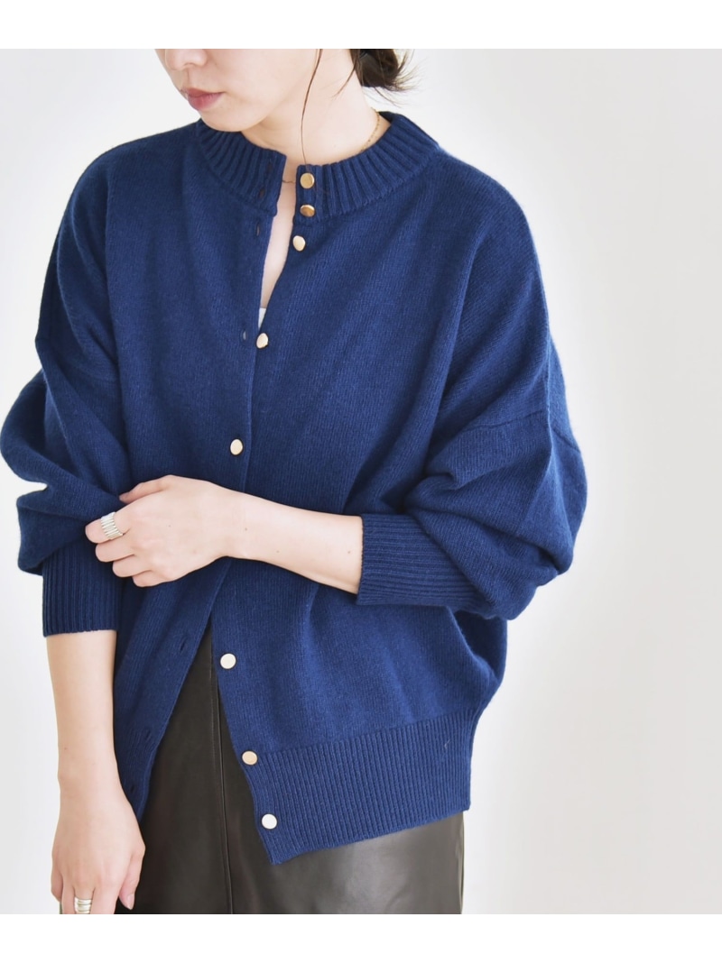 quaranciel: AQUA カシミール 雑ぜ合わせる 2way ハイネック ジレー quaranciel シップス トップス ジレー 青碧 黒いこと ベージュ 赤銅色【貨物輸送無料】[ Fashion]