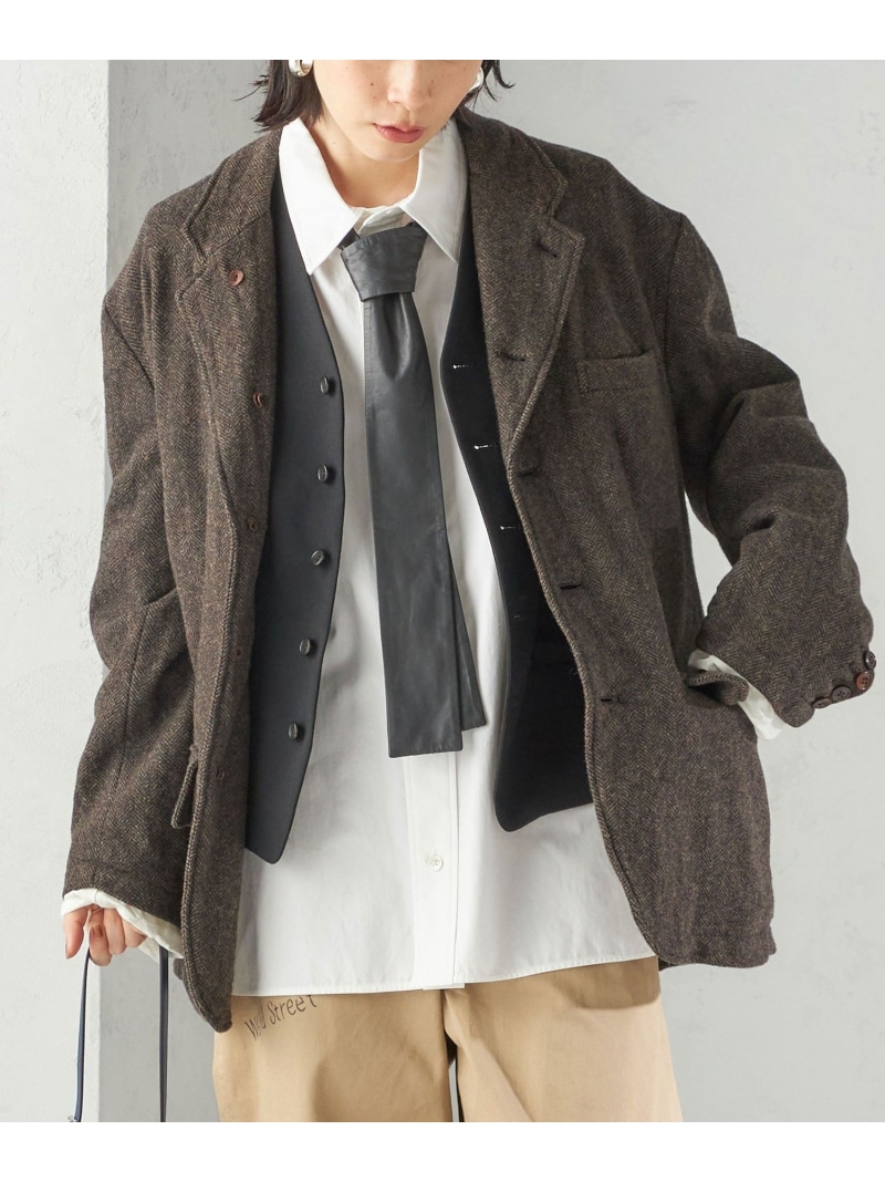 【SHIPS別注】Jane smith:ブリティッシュ ウール ジャケット SHIPS WOMEN シップス ジャケット・アウター テーラードジャケット・ブレザー ブラウン【送料無料】[ Fashion]