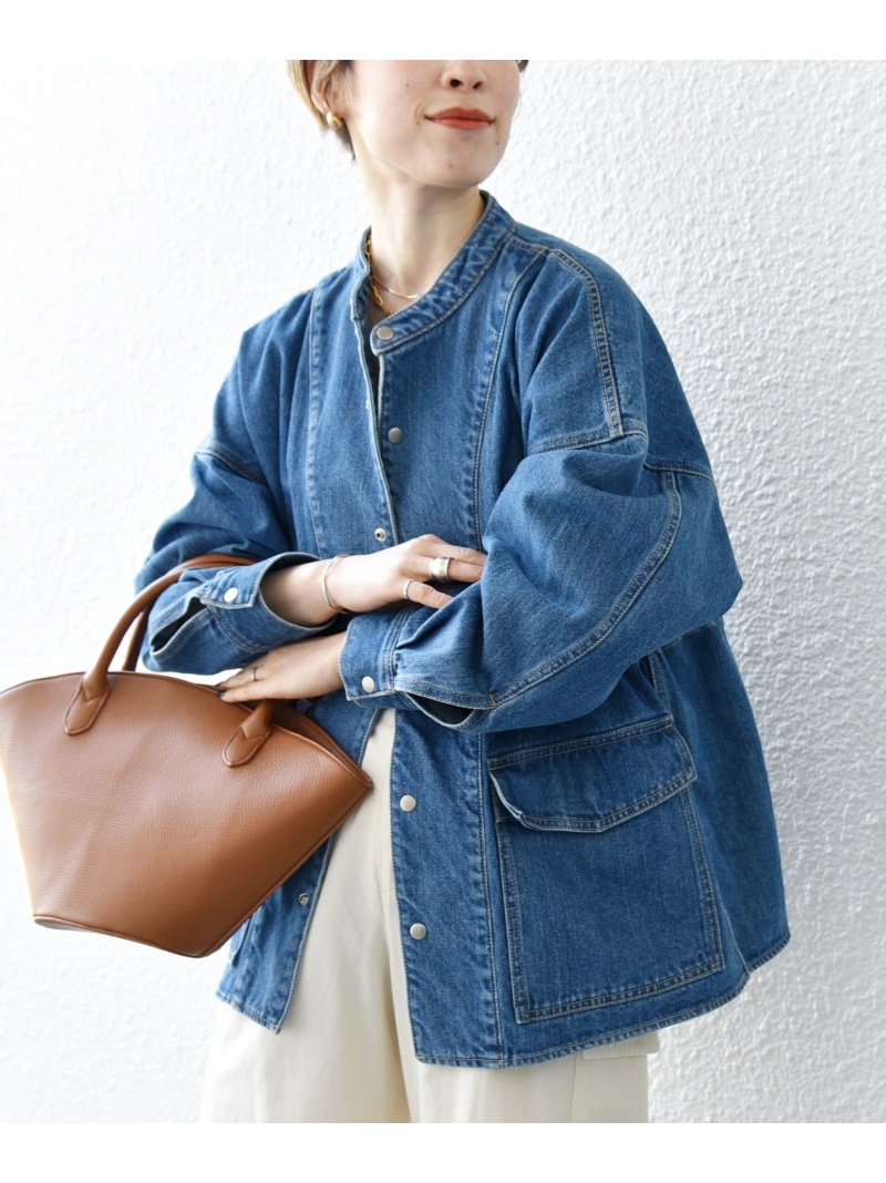 SHIPS any: デニム ワーク ジャケット[SHIPS any DENIM] SHIPS any シップス ジャケット・アウター デニムジャケット ブルー ブラック【送料無料】[ Fashion]