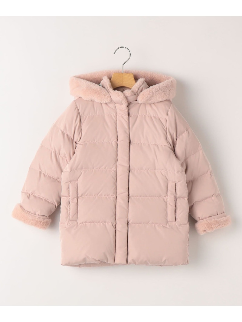 【SALE／30%OFF】SHIPS KIDS:140~150珊 /＜撥水/室内用便器能力のある＞並み並み丈 再利用 落ちこむ フーディー SHIPS KIDS シップス ジャケット・アウター ダウンジャケット・ダウンベスト さくら色 米国海軍【RBA_E】【貨物輸送無料】[ Fashion]