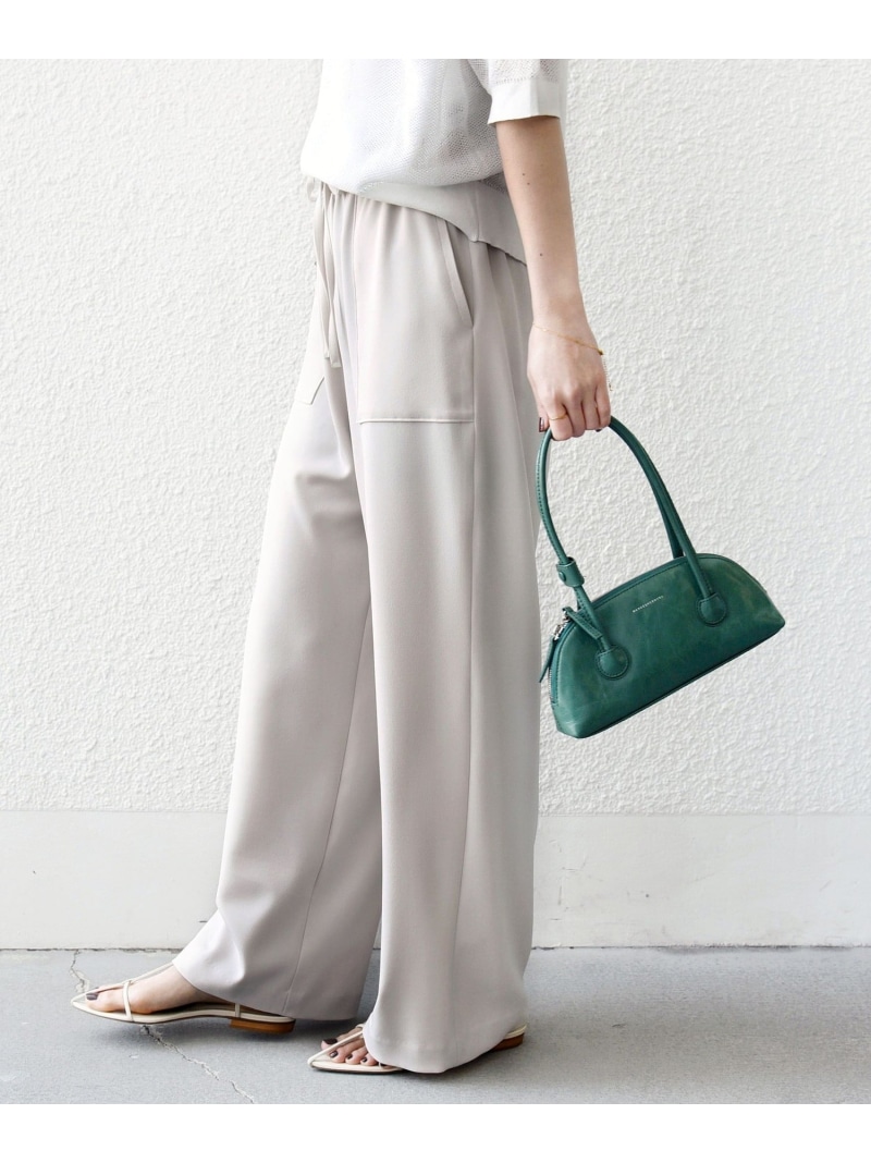 【SALE／35%OFF】＜手洗い可能＞梳毛調ポケット デザイン ストレッチ ドロスト パンツ SHIPS WOMEN シップス パンツ その他のパンツ ブラウン ネイビー ベージュ ホワイト【RBA_E】【送料無料】[ Fashion]｜SHIPS　シップス