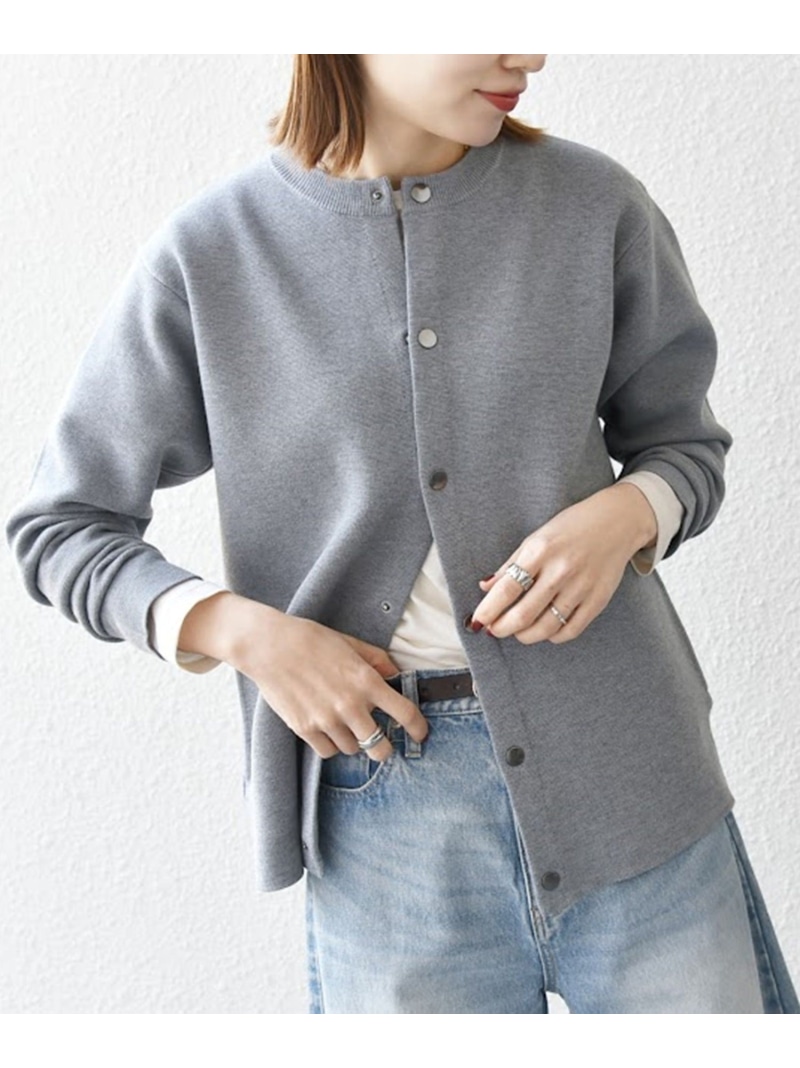 SHIPS any: ＜手洗い可能＞ミラノリブ クルーネック カーディガン 26SS◇ SHIPS any シップス トップス カーディガン グリーン グレー ホワイト ネイビー【送料無料】[ Fashion]