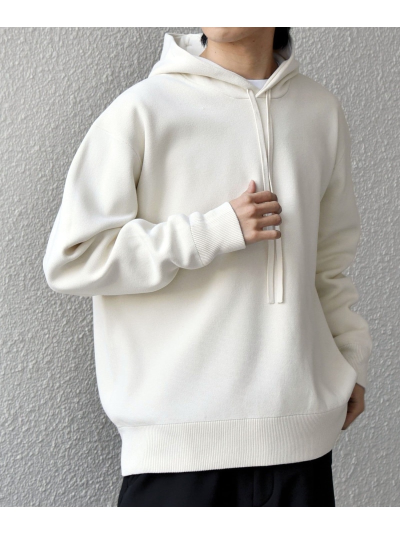 SHIPS any:＜手洗い可能＞ミラノリブ コットンライク ニット プルオーバー パーカー◇ SHIPS any シップス トップス スウェット・トレーナー ベージュ ピンク【送料無料】[ Fashion]