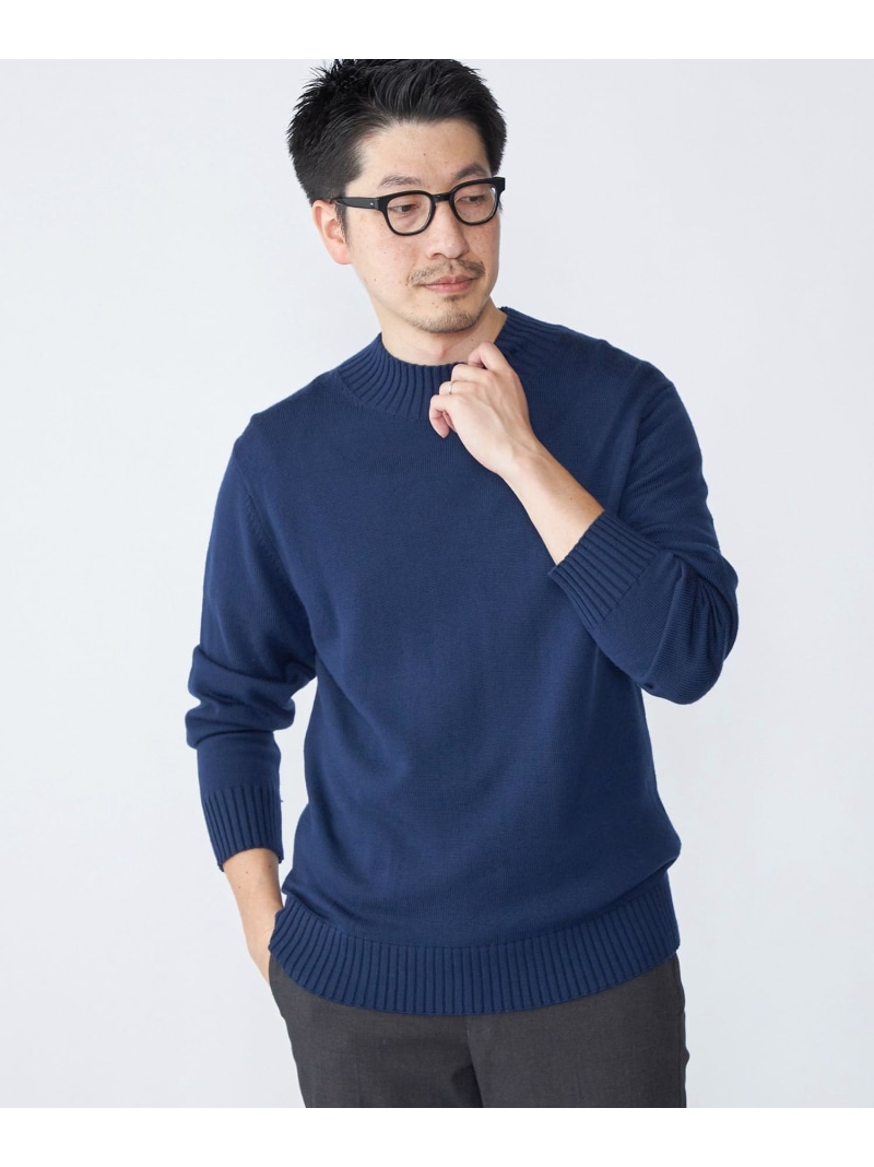 【SALE／30%OFF】SHIPS:＜手洗い可能＞9ゲージ コンフォート モックネック プルオーバー ニット SHIPS MEN シップス トップス ニット ネイビー イエロー グレー ホワイト【RBA_E】【送料無料】[ Fashion]