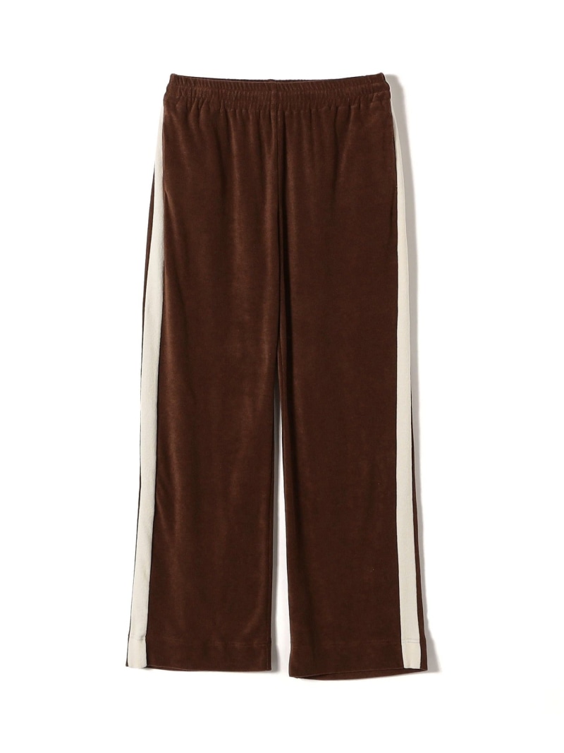 【SALE／30%OFF】【SHIPS別注】onit:＜洗濯機可能＞パイル ライン パンツ SHIPS WOMEN シップス パンツ その他のパンツ ネイビー ブラウン【RBA_E】【送料無料】[ Fashion]