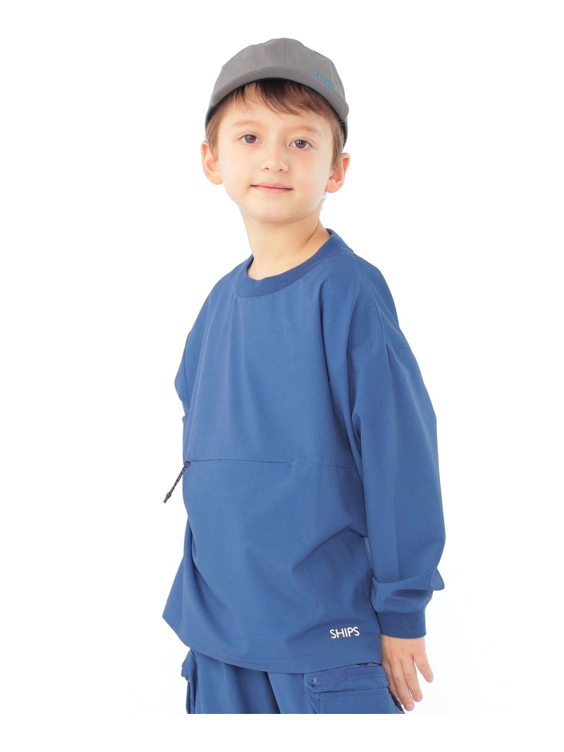 SHIPS KIDS:100~130cm / ＜多機能＞ サーパスドライ ロングスリーブ トップス SHIPS KIDS シップス トップス カットソー・Tシャツ ブラック ブルー【送料無料】[ Fashion]