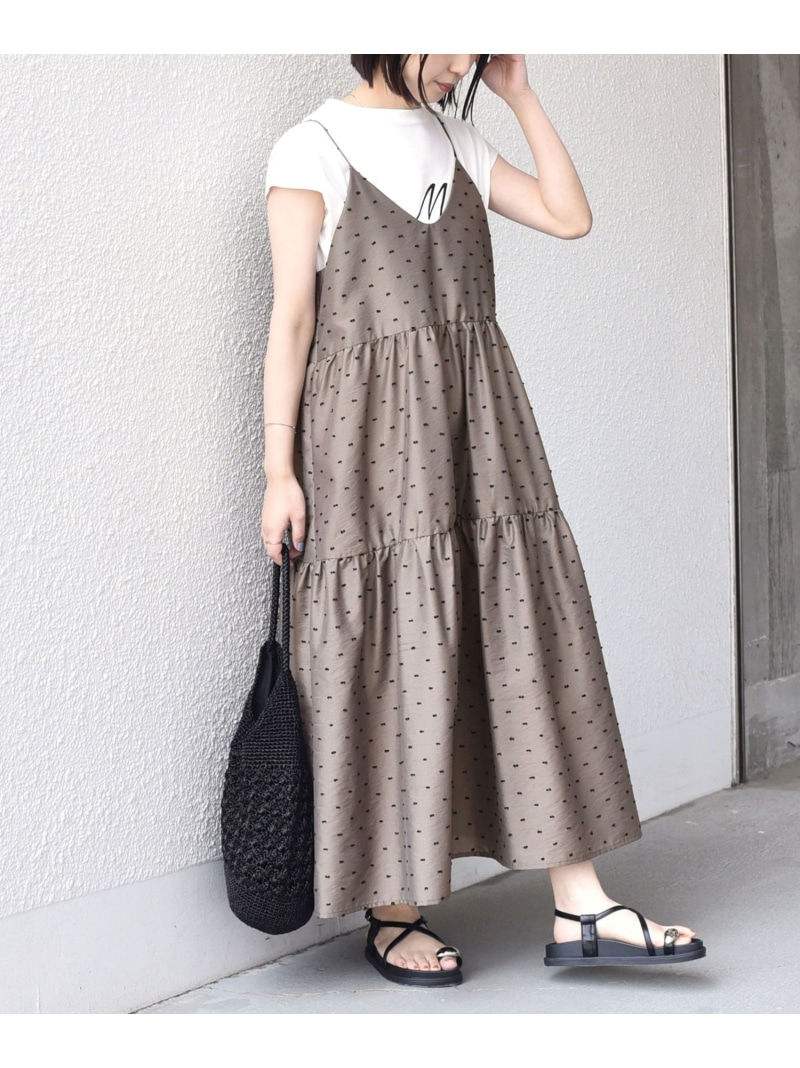 《予約》SHIPS Colors:＜手洗い可能＞カット ドビー キャミ ワンピース◆ SHIPS Colors シップス ワンピース・ドレス ワンピース ブラウン ブラック【先行予約】*【送料無料】[ Fashion]