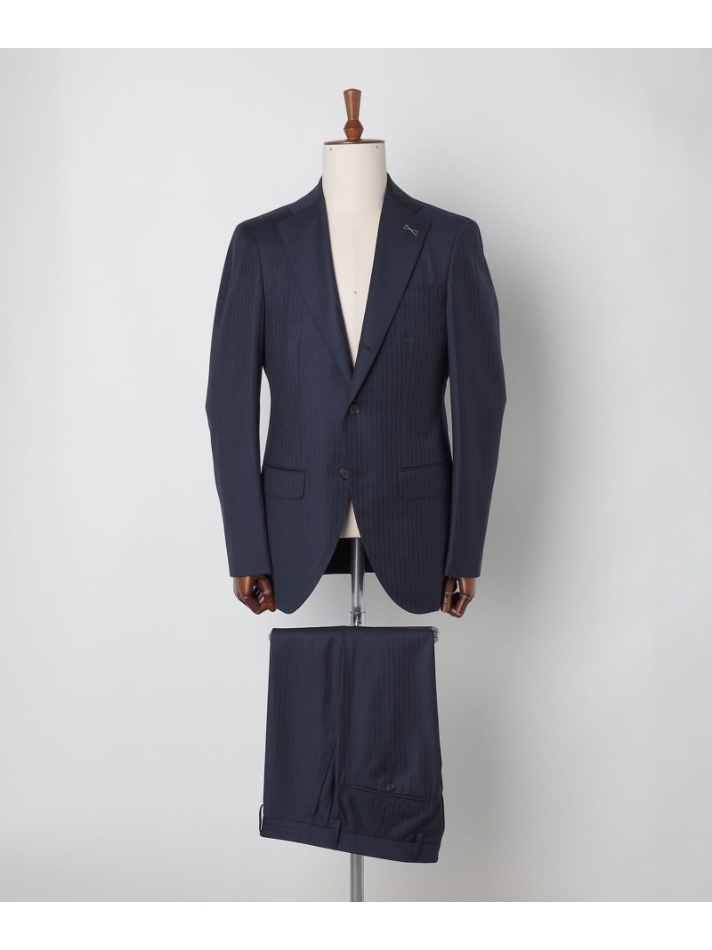 【SALE／30%OFF】SHIPS: LORO PIANA FABRIC オーストラリス ピンストライプ ネイビー スーツ SHIPS MEN シップス スーツ・フォーマル セットアップスーツ ネイビー【RBA_E】【送料無料】[ Fashion]