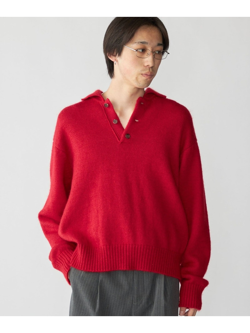 【SALE／30%OFF】【City Ambient Products別注】tone: POLO SWEATER SHIPS MEN シップス トップス 編み物 薄墨色 赤いこと 赤銅色【RBA_E】【貨物輸送無料】[ Fashion]