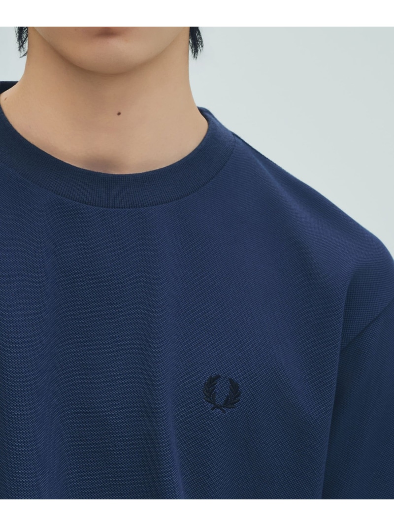 【SHIPS別注】FRED PERRY: ワンポイントロゴタイプ ピケ ティーシャツ 26SS SHIPS MEN シップス トップス カットソー・ティーシャツ 米国海軍 白いこと 緑であること【貨物輸送無料】[ Fashion]