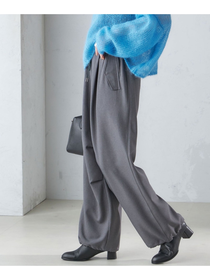 【SALE／55%OFF】＜手洗い可能＞メランジ ツイル ドロスト パンツ SHIPS WOMEN シップス パンツ その他のパンツ グレー カーキグリーン【RBA_E】【送料無料】[ Fashion]｜SHIPS　シップス