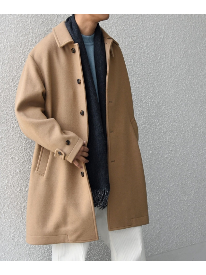 SHIPS any: PURE WOOL MELTON ステンカラー コート 25AW◇ SHIPS any シップス ジャケット・アウター ステンカラーコート ネイビー ベージュ グレー【送料無料】[ Fashion]