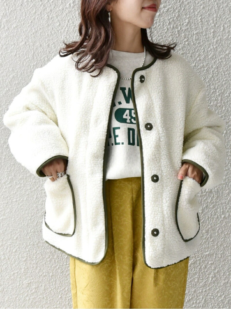 制限 Ships Any リバーシブル ボア キルティング ブルゾン Ships Any シップス 上衣 ジャンパー ブルゾン カーキ 白色 黒いこと 行方予約 送料無料 Rakuten Fashion Upntabasco Edu Mx