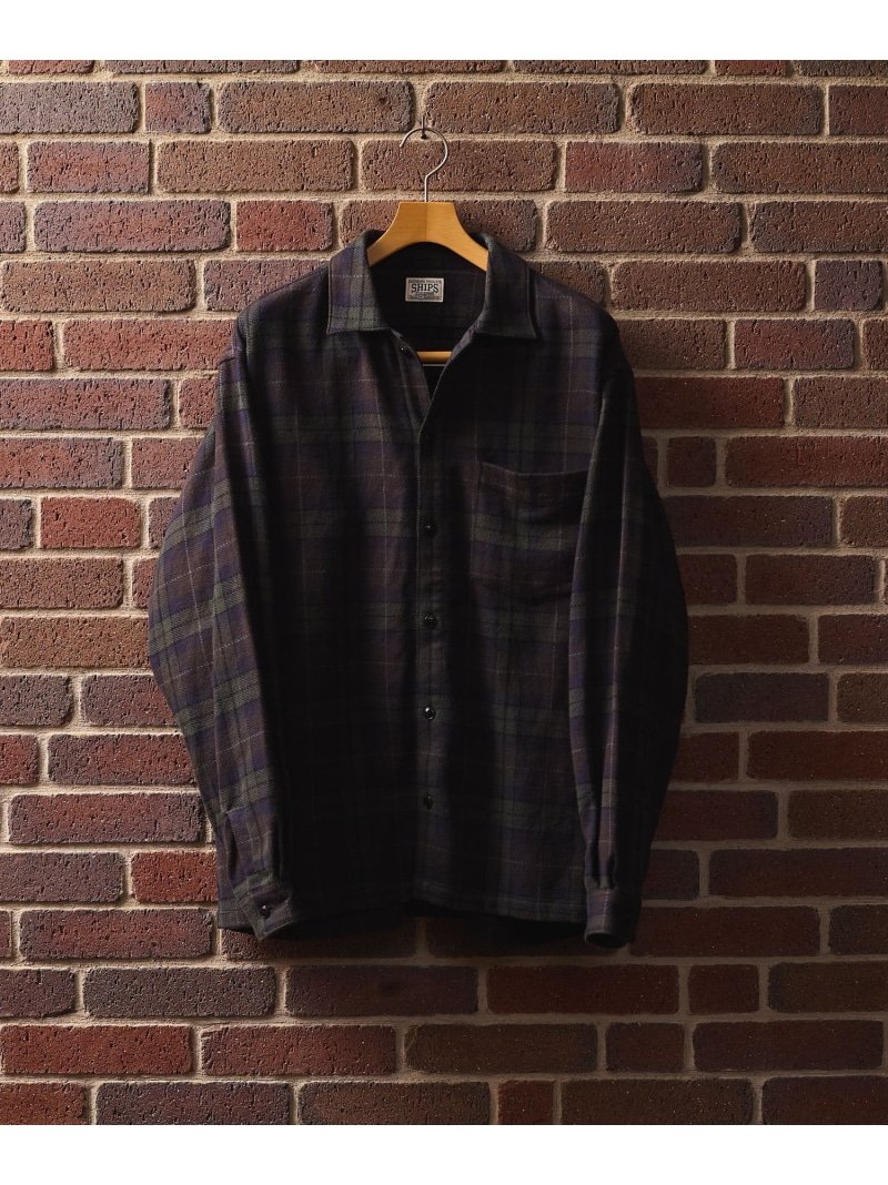 【SALE／40%OFF】SHIPS: AUTHENTIC ウィークエンド SHIPSタータン ネル シャツ SHIPS MEN シップス トップス シャツ・ブラウス ネイビー【RBA_E】【送料無料】[ Fashion]