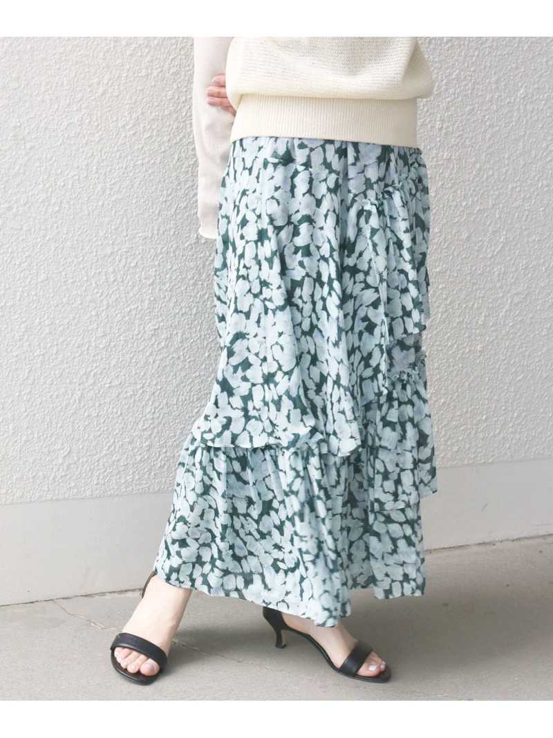 【SALE】フラワーティアードスカート