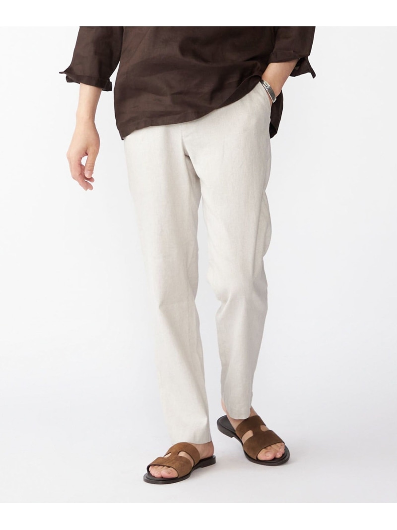 【SALE／30%OFF】SHIPS: フレックスリネン イージー パンツ SHIPS MEN シップス パンツ その他のパンツ ブラウン ブルー ネイビー グリーン グレー ベージュ【RBA_E】【送料無料】[ Fashion]