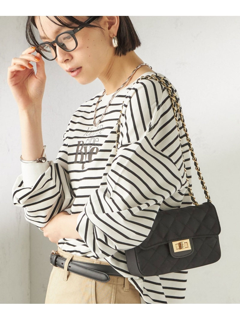 【SHIPS別注】MILOS: キルティング 肩先 SHIPS WOMEN シップス 御徒面子 ショルダーバッグ 黒いこと 緑であること【貨物輸送無料】[ Fashion]