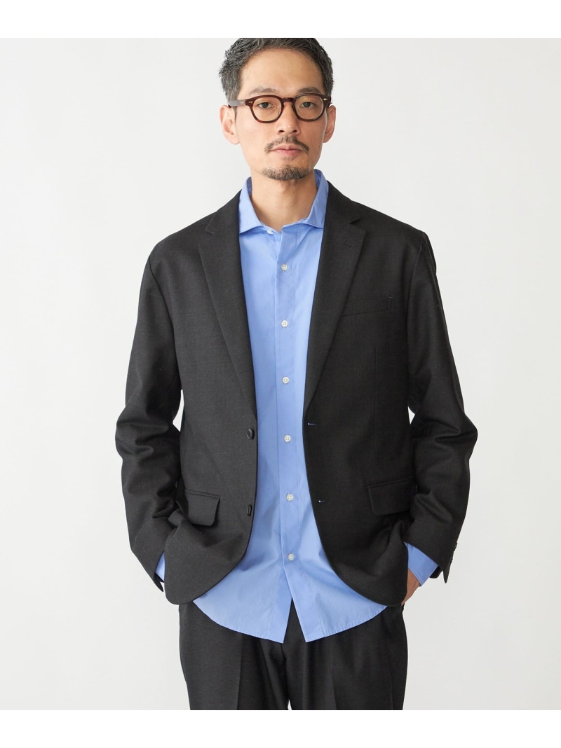 【SALE／50%OFF】SHIPS: ＜セットアップ対応＞ SOLOTEX(R) ウール サキソニー 2B ジャケット SHIPS MEN シップス ジャケット・アウター テーラードジャケット・ブレザー グレー ネイビー ブラウン【RBA_E】【送料無料】[ Fashion]