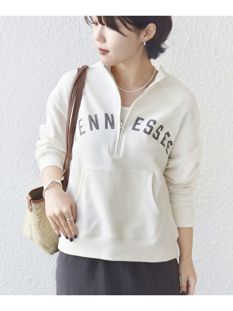 【SALE／30%OFF】【SHIPS別注】TENNESSEE:＜洗い濯ぎ機能力のある＞二分の一 ジップ 汗水 SHIPS WOMEN シップス トップス スウェット・トレーナー 白いこと 薄墨色【RBA_E】【貨物輸送無料】[ Fashion]