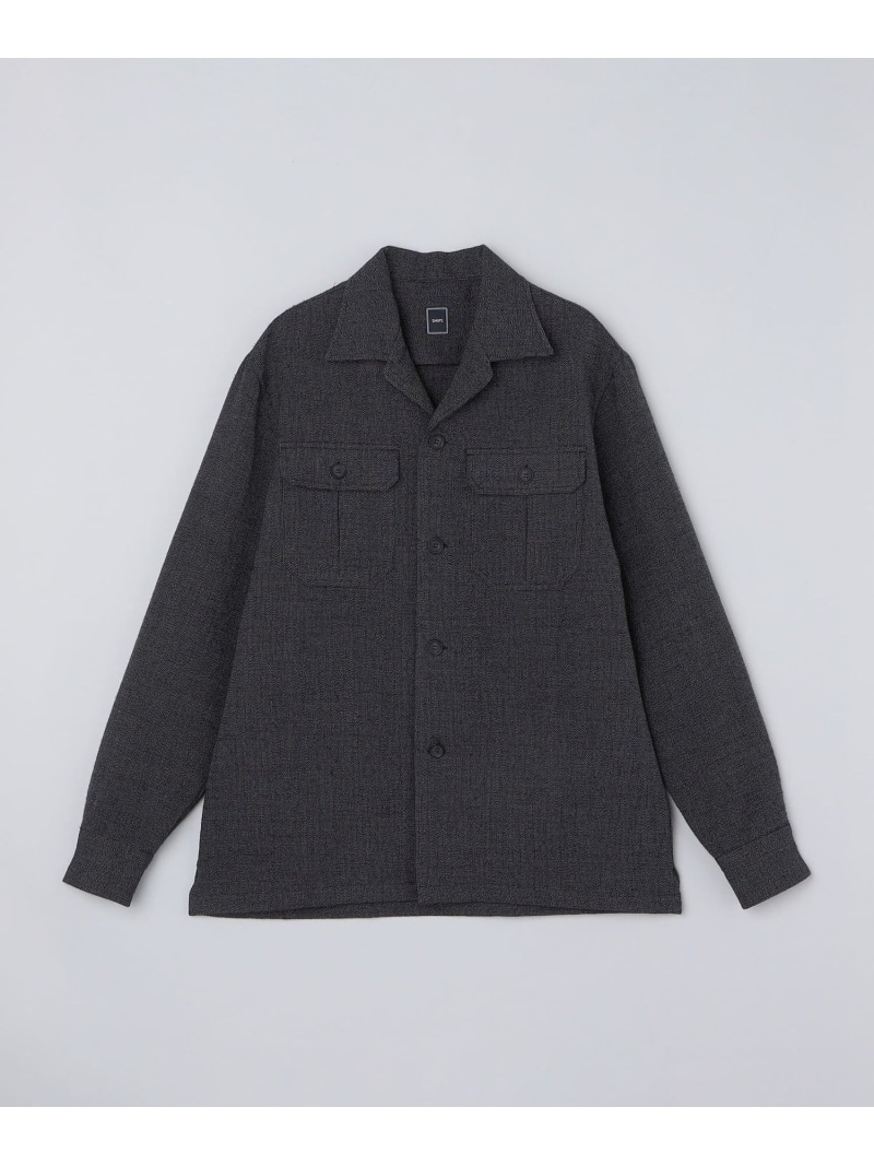 【SALE／50%OFF】SHIPS: BRADFORD SYSTEM ピンヘッド オーバーシャツ SHIPS MEN シップス トップス シャツ・ブラウス グレー【RBA_E】【送料無料】[ Fashion]