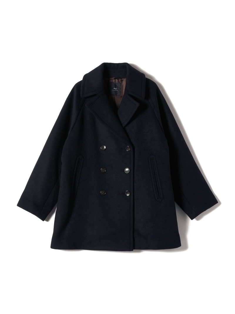 SHIPS Primary Navy Label:ネイビー Pコート SHIPS WOMEN シップス ジャケット・アウター ピーコート ブラウン ネイビー【送料無料】[ Fashion]｜SHIPS　シップス