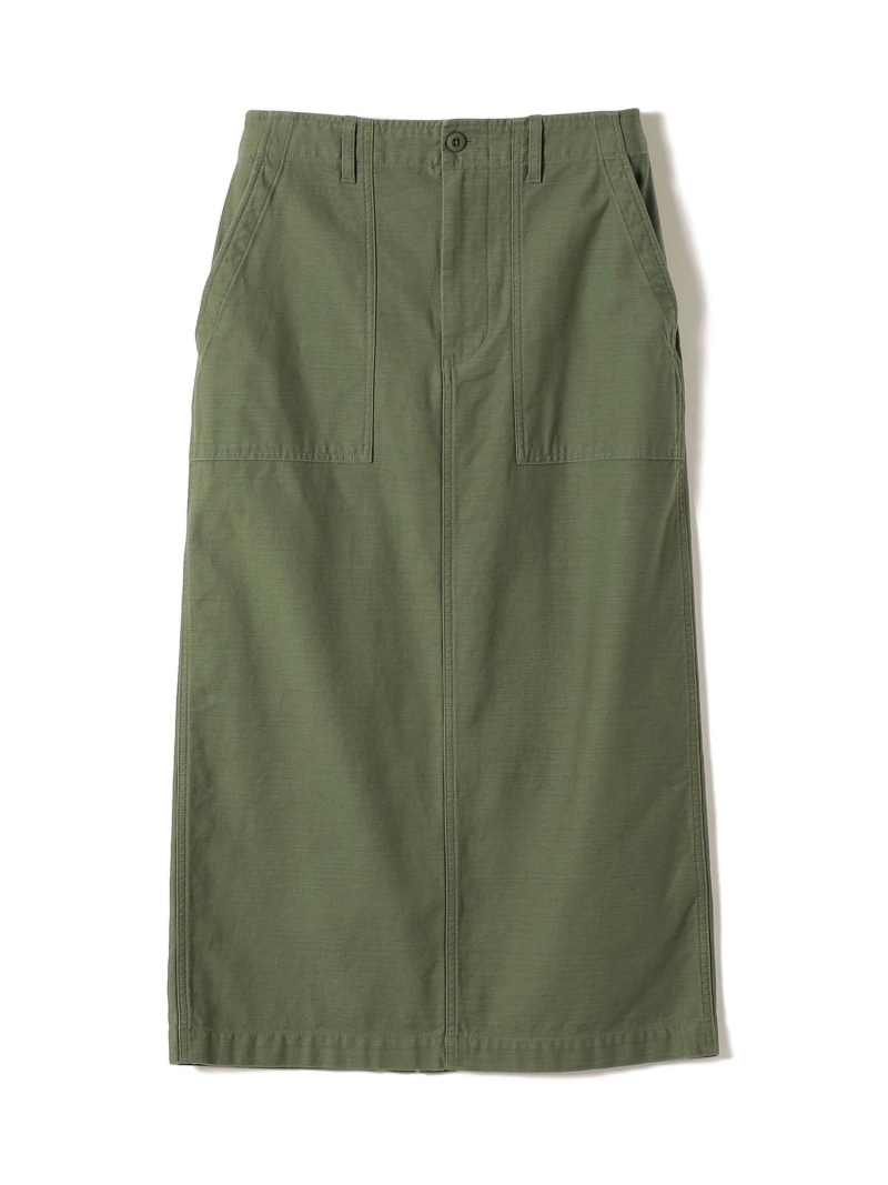 SHIPS Primary Navy Label:＜洗濯機可能＞ベイカー スカート SHIPS WOMEN シップス スカート ロング・マキシスカート グリーン【送料無料】[ Fashion]
