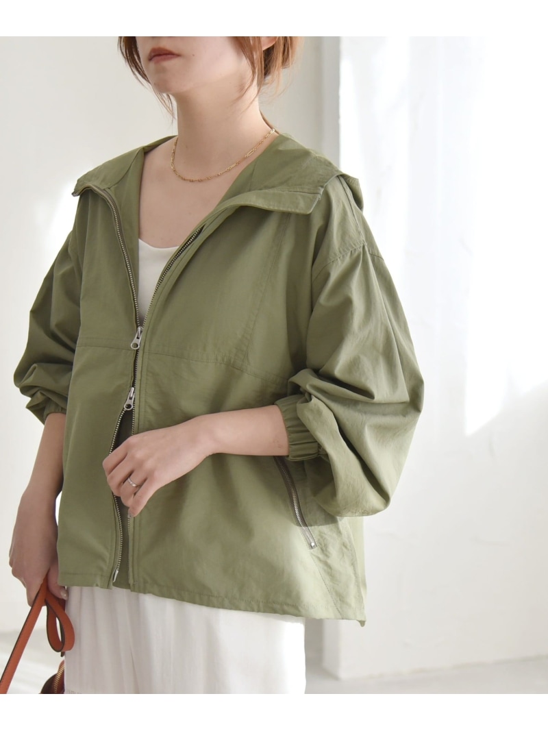 【SALE／30%OFF】quaranciel:＜洗い濯ぎ機能力のある＞点火装置 フーディー ナイロン ダブルジップ 上衣 quaranciel シップス ジャケット・アウター 上衣・前掛け 白いこと 緑であること【RBA_E】【貨物輸送無料】[ Fashion]