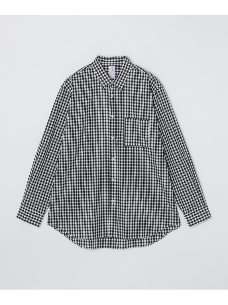 【SALE／50%OFF】【City Ambient Products別注】benine9: GINGHAM CHECK SHIRT SHIPS MEN シップス トップス シャツ・ブラウス ブラック【RBA_E】【送料無料】[ Fashion]
