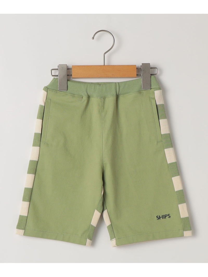 SHIPS KIDS:100~130cm / バック ボーダー ショートパンツ SHIPS KIDS シップス パンツ その他のパンツ ネイビー カーキグリーン【送料無料】[ Fashion]
