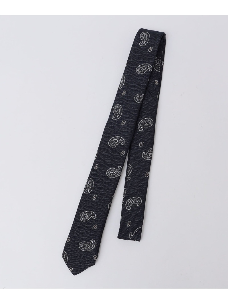 【SALE／50%OFF】MARCEL LASSANCE: COTTON/SILK PAISLEY NARROW TIE SHIPS MEN シップス スーツ・フォーマル ネクタイ・蝶ネクタイ ネイビー【RBA_E】【送料無料】[ Fashion]