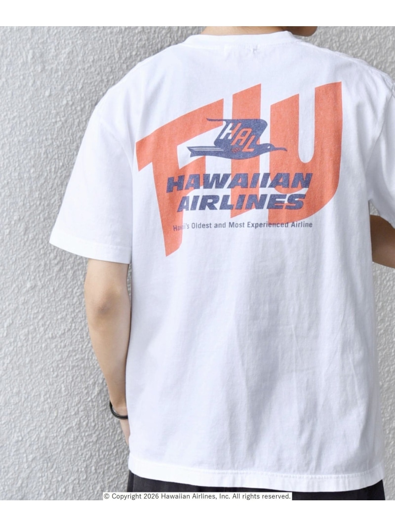 GOOD ROCK SPEED: ハワイアン航空 グラフィック プリント Tシャツ 26SS◇ SHIPS any シップス トップス カットソー・Tシャツ ベージュ ホワイト【送料無料】[ Fashion]