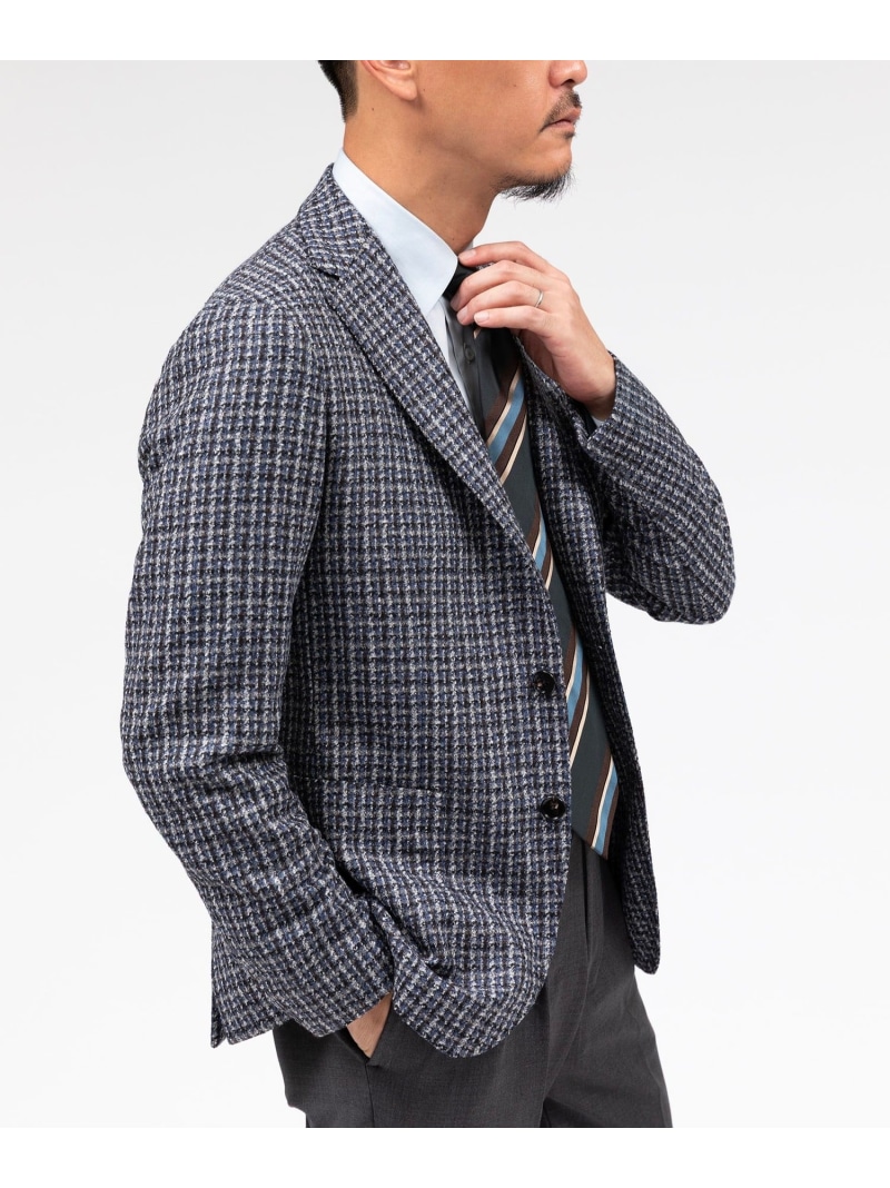 TAGLIATORE: ウール メランジ ハウンドトゥース ジャケット SHIPS MEN シップス ジャケット・アウター テーラードジャケット・ブレザー【送料無料】[ Fashion]｜SHIPS　シップス