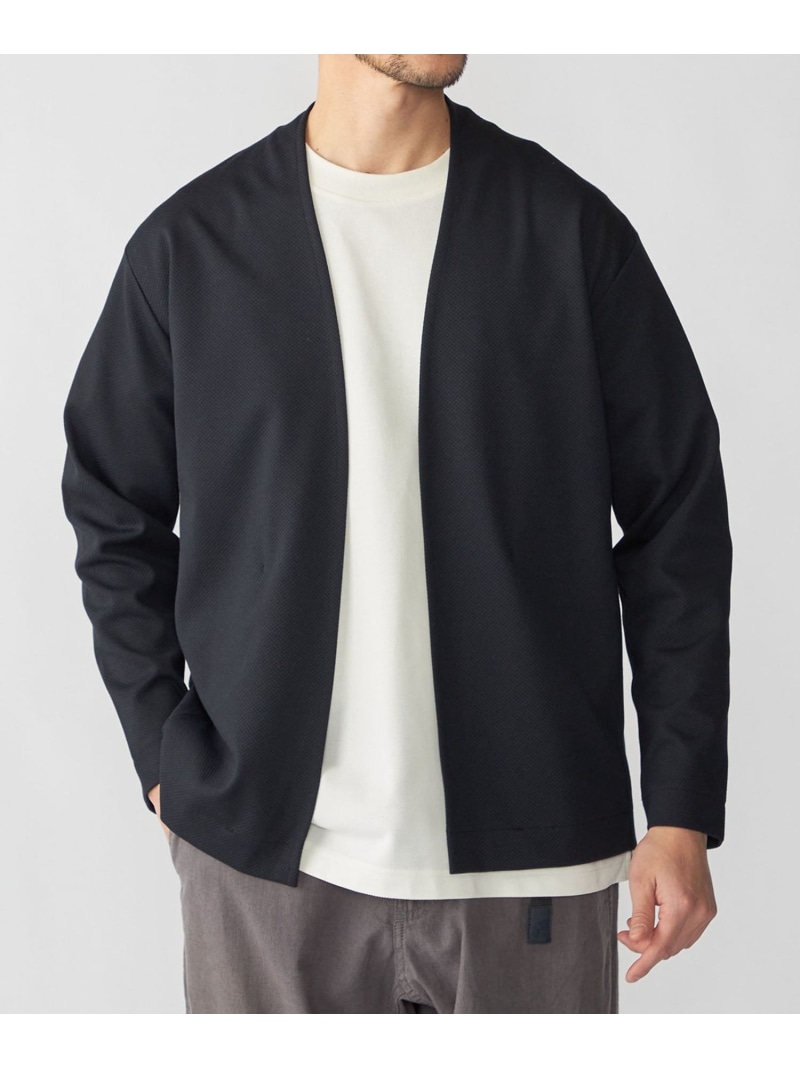 SHIPS: ＜セットアップ対応＞ジャカード ノーカラー カーディガン SHIPS MEN シップス トップス カーディガン グレー ネイビー【送料無料】[ Fashion]