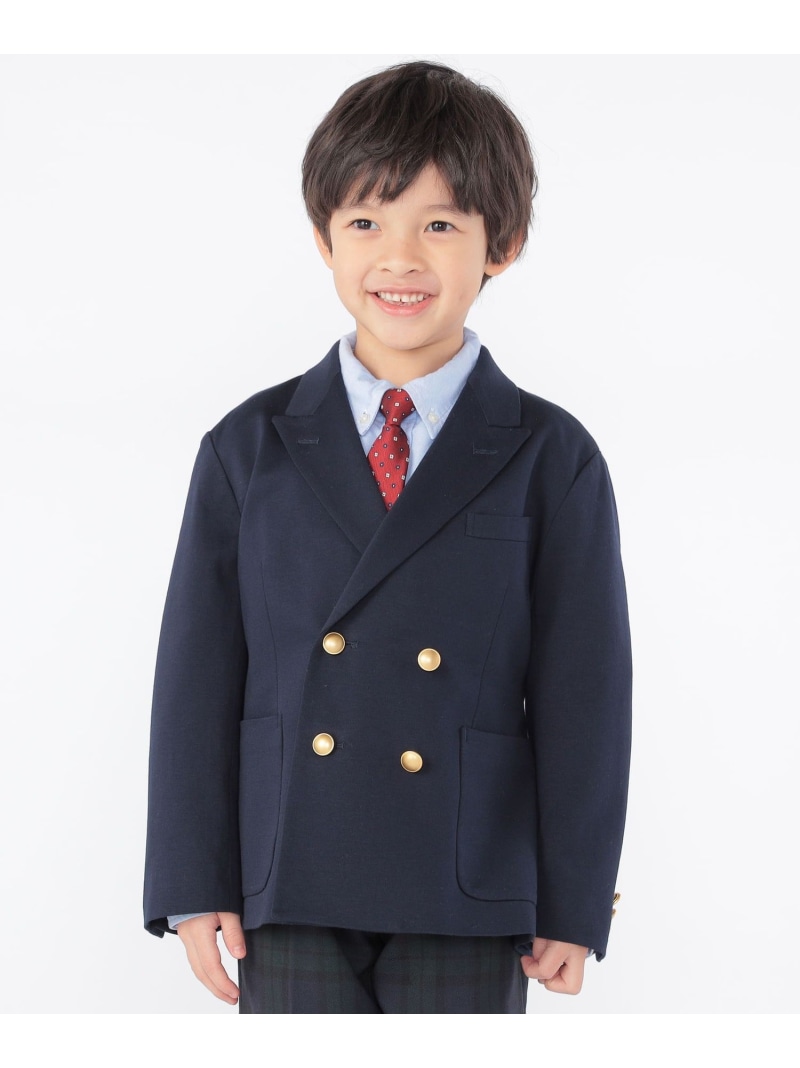 【SALE／55%OFF】SHIPS KIDS:110~130cm / ポンチ ダブル ジャケット SHIPS KIDS シップス ジャケット・アウター テーラードジャケット・ブレザー ネイビー【RBA_E】【送料無料】[ Fashion]｜SHIPS　シップス