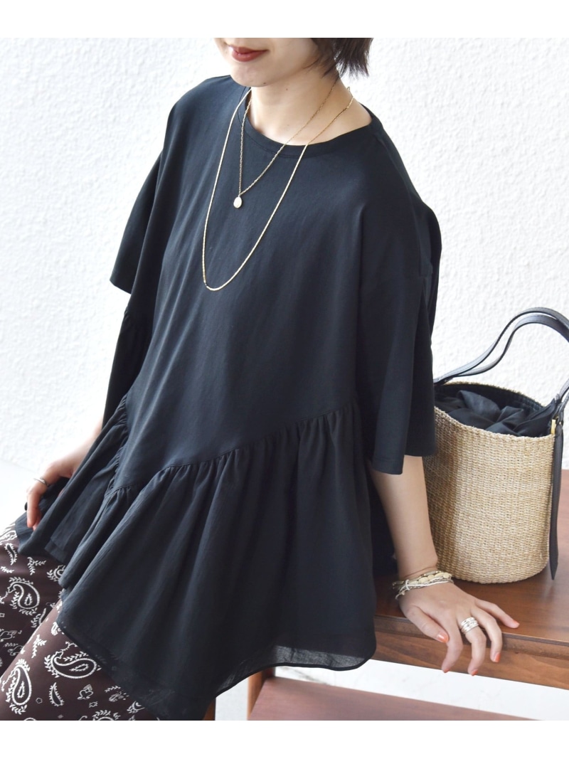 【WEB押さえる】＜室内用便器能力のある＞手当たり次第 ギャザー 縛 TEE SHIPS WOMEN シップス トップス カットソー・プルオーバー 白いこと 黒いこと【貨物輸送無料】[ Fashion]