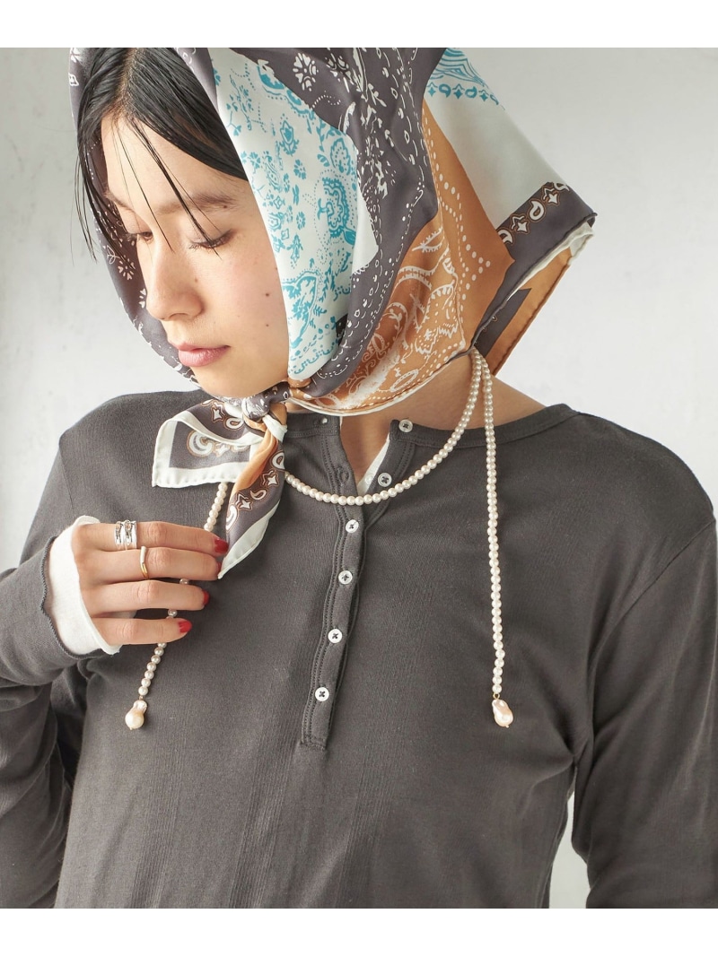 manipuri: 26SS スカーフ 65*65 SHIPS WOMEN シップス ファッション雑貨 マフラー・ストール・ネックウォーマー ベージュ カーキグリーン【送料無料】[ Fashion]