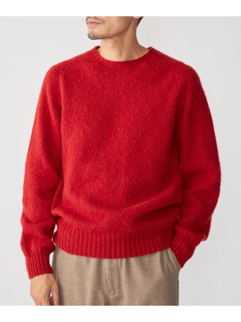 【SHIPS別注】HARLEY OF SCOTLAND: ウール シャギー クルーネック ニット SHIPS MEN シップス トップス ニット レッド イエロー ブルー【送料無料】[ Fashion]｜SHIPS　シップス 20,592円