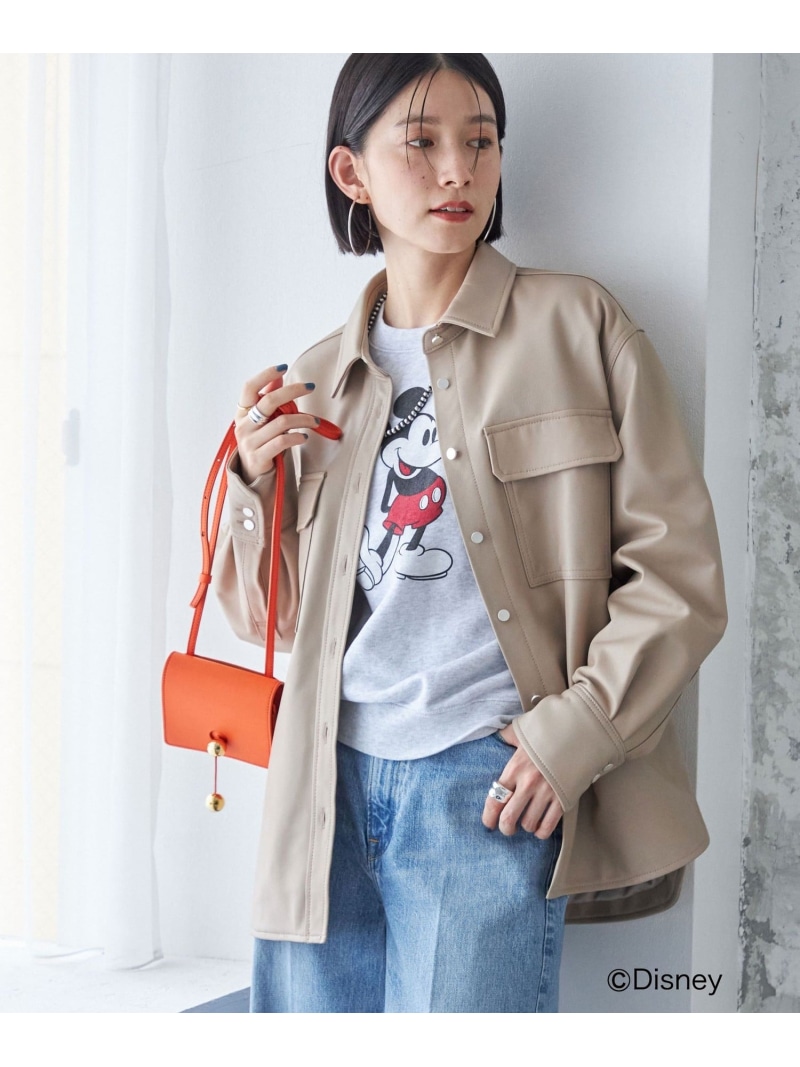 【SALE／60%OFF】シープ なめし革 ティーシャツ 上衣 SHIPS WOMEN シップス トップス ティーシャツ・トップ 黒いこと ベージュ【RBA_E】【貨物輸送無料】[ Fashion]