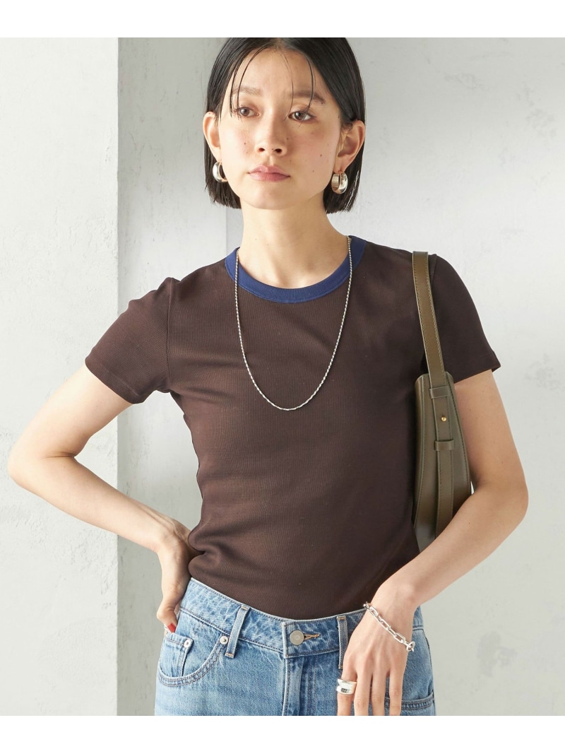 【一部SHIPS別注】GGG:＜手洗い可能＞クルーネック 半袖 TEE SHIPS WOMEN シップス トップス カットソー・Tシャツ レッド ブラウン ネイビー【送料無料】[ Fashion]