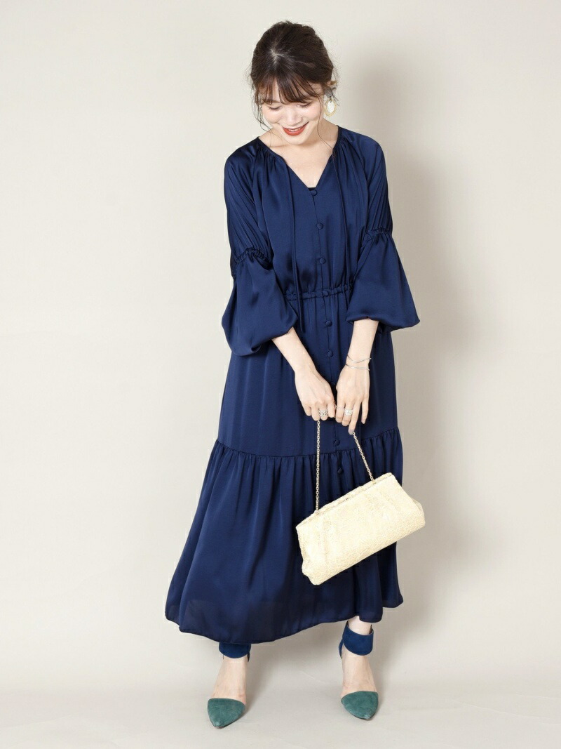 楽天市場 Sale 55 Off Littleblack Arobeships別注羽織ワンピース パーティー用 Ships Women シップス ワンピース 長袖ワンピース オレンジ ネイビー Rba E 送料無料 Rakuten Fashion Ships シップス